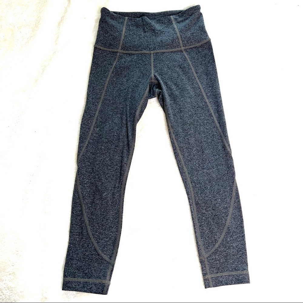 Athleta Salutation 7/8 Ankle Tights Heathered Grey Size XXS